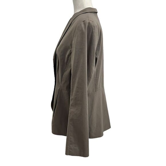 Eileen Fisher Medium Light-weight * Gray Ramie Blend Zip Long Sleeve Jacket Spri - Picture 5 of 16